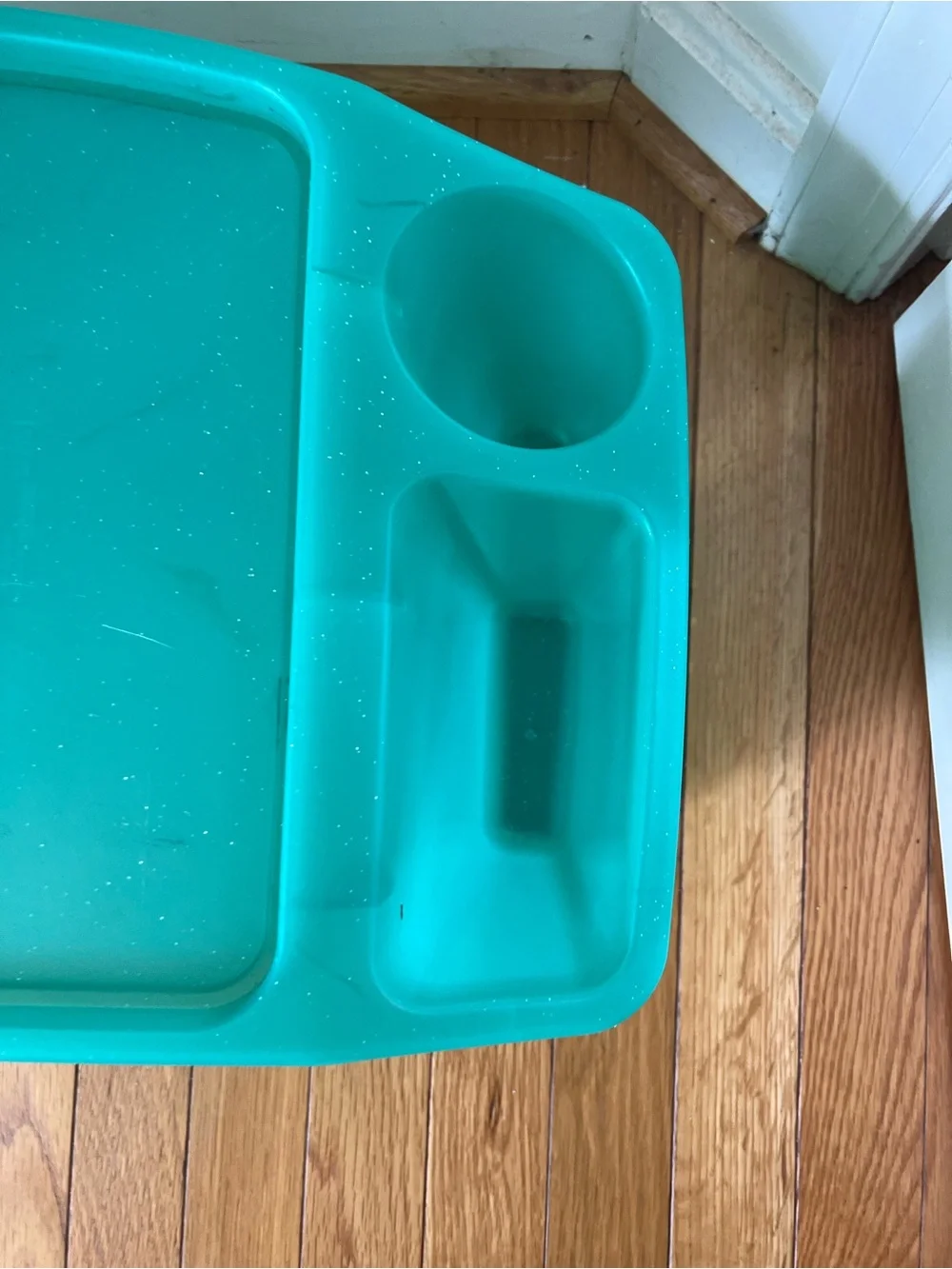 Kids Portable lap desk Activity Tray - Teal glitter